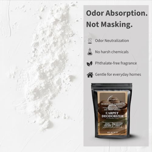 Lapew Mahogany Coconut Dream Carpet Deodorizer Powder - Pet Safe Freshener for Vacuuming | Scented Odor Eliminator for Home | 36 oz - Image 3