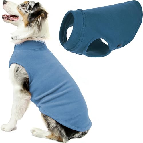 Gooby Stretch Fleece Vest Dog Sweater, Steel Blue, 6X-Large by Gooby