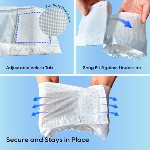 HONEY CARE All-Absorb A24 Male Dog Wrap, 50 Count, Large - Image 6