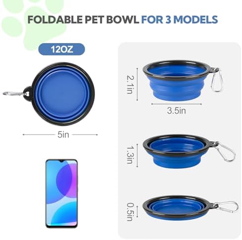 Collapsible Dog Bowl for Travel,2-Pack 12oz Pet Portable Water Food Bowls - Image 3