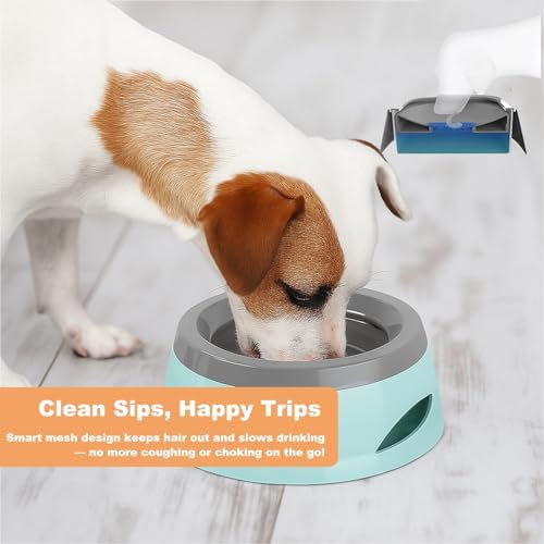 Pets No-Spill Slobber Stopper Water Bowl,Splash Proof Drinking Bowl for Home and Travel,No Messy No Drip No Sloppy Water Bowl for Sm-Med Dogs/Cats/Pets 25OZ - Image 5