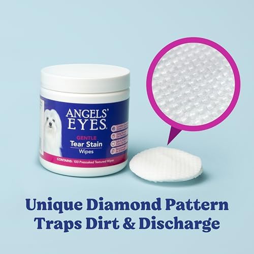 Angel's Eyes Gentle Tear Stain Wipes for Dogs and Cats - 100 Ct - Presoaked Textured (AEGTSW100),(Pack of 2) - Image 4