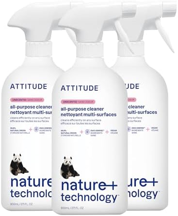ATTITUDE All Purpose Cleaner Spray, EWG Verified, Unscented, 27 fl oz by ATTITUDE
