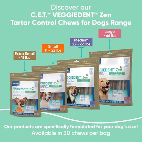 C.E.T. Veggiedent Fr3sh & Zen Plaque and Tartar Control Chews for Dogs, M - Image 7