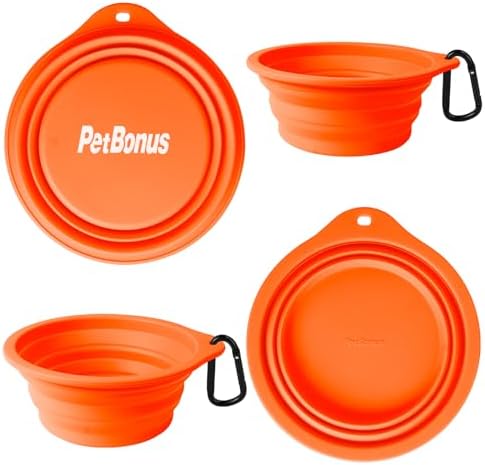 PetBonus 2-Pack Collapsible Dog Bowls, Portable Travel Dog Water Food Bowls - Image 2
