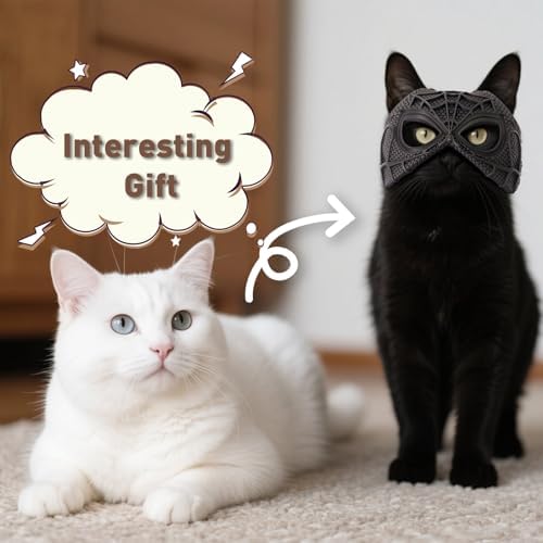 Yipintang Cat Bat Mask Halloween Costumes Accessories for Cats, Cat Bat Cosplay Apparel (Medium, Black Spider) - Image 6