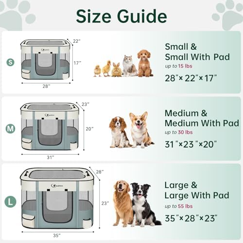 Siedihit 28" Dog Playpen,Cat Puppy Pen, Pet Portable Crate Indoor Outdoor - Image 2