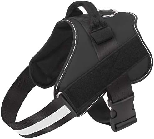 Bolux Dog Harness, No-Pull Reflective Dog Vest, Breathable Adjustable Pet Harness with Handle for Outdoor Walking - No More Pulling, Tugging or Choking (Black, XL) by Bolux