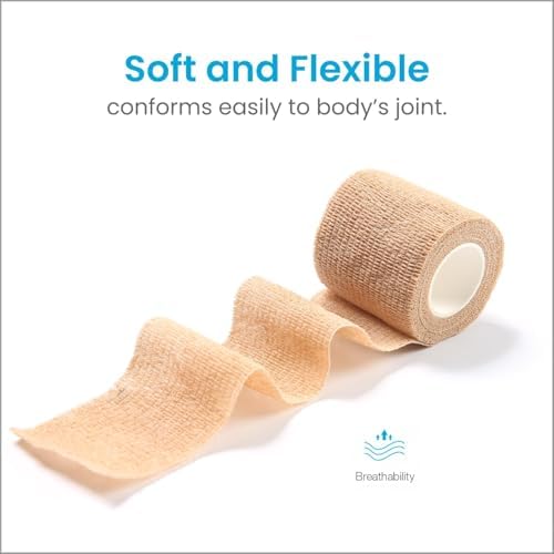 WePet Pet Wrap, Self-Adhesive, Only Sticks to Itself, Non-Woven Tape for Dog Legs, Paws, Wounds, First Aid Cohesive Gauze for Horse, Cat, Bird, Animal, 6 Rolls, 2 Inch, Solid Color - Image 4