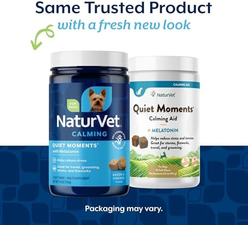 NaturVet Quiet Moments Calming with Melatonin Dog Supplement - 70 Count - Image 2