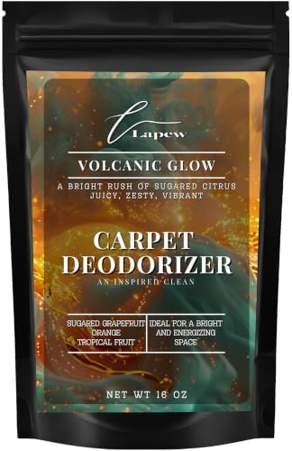 Lapew Volcanic Glow Carpet Deodorizer Powder - Pet Safe Freshener for Vacuuming | Scented Odor Eliminator for Home | 16 oz by Lapew