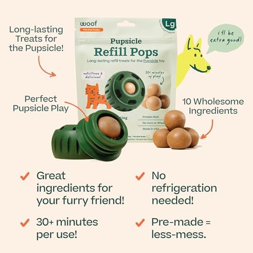 WOOF Pupsicle Peanut Butter & Beef Refill Pops Dog Treats, Large, 3 Pack - Image 3