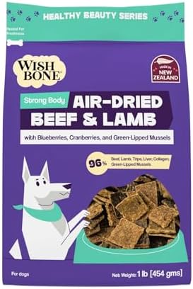 Wishbone Air-Dried Beef and Lamb Dog Food - Protein-Rich, Grain-Free Formula for Overall Pet Health - Made in New Zealand 1 lb by AddictionFoods