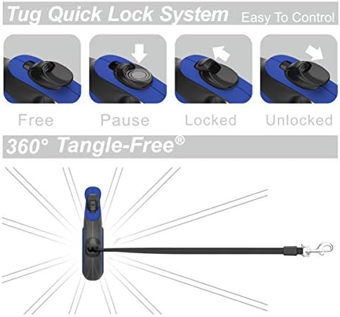 TUG Original Retractable Dog Leash, 16 ft (Small, Blue) - Image 5