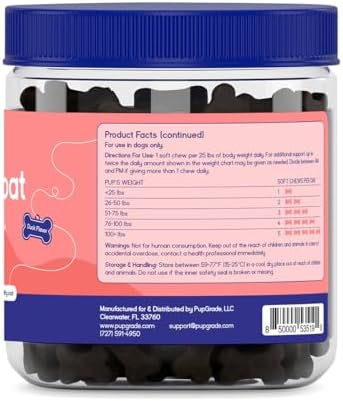PupGrade Skin & Coat Supplement for Dogs, Duck Flavor – 60 Soft Chews - Image 3