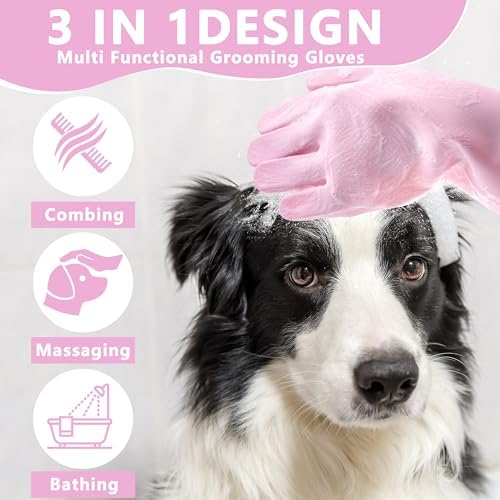 Pet Grooming Gloves—Dog Washing Gloves with High-Density Teeth - Image 3