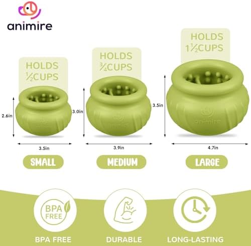 Wobbly Dog Enrichment Lick Toy, Stuffable Frozen Lick Bowl to Keep Dogs Busy, Long-Lasting Interactive Treat Dispensing Dog Toy, Silicone Fetch Catch Chew Toy(Green,S) - Image 6