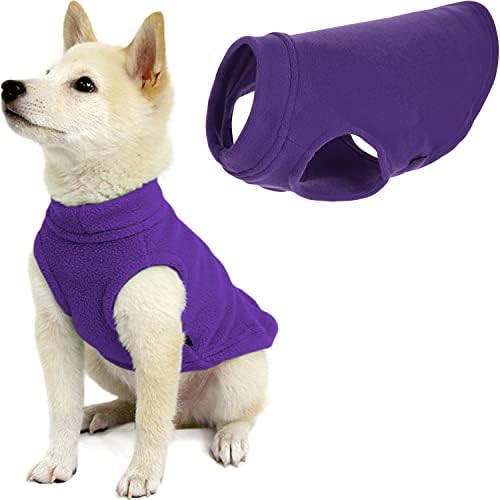 Gooby Stretch Fleece Vest Dog Sweater, Violet, Small by Gooby