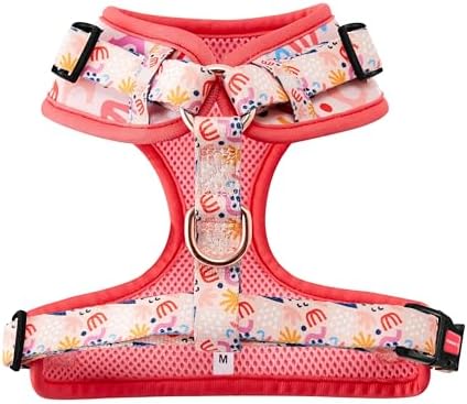 Wagging Tail Premium No Pull Dog Harness - Adjustable, Soft, Cute Dog Vest for Medium, Large & Small Dogs (Pink Bohemian, Small) - Image 2