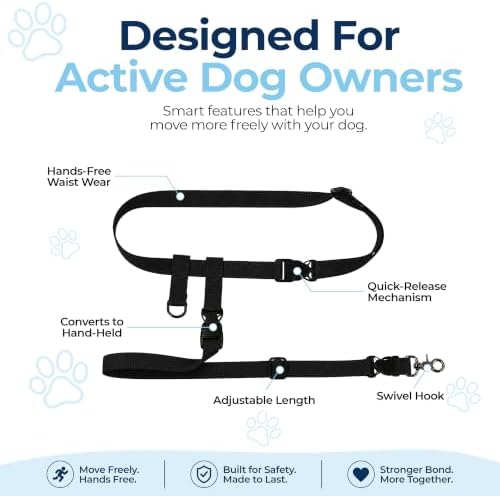 The Buddy System - Hands Free Dog Leash - Regular Dog, X-Large, Black - Image 3