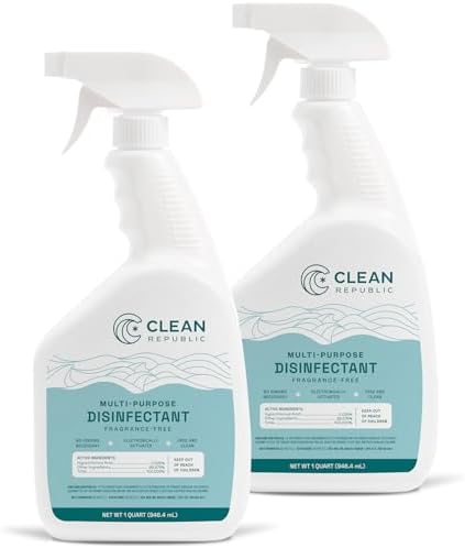 Multi-Purpose Disinfectant, Hypochlorous Acid Cleaner, 32oz Spray, 2-Pack by CleanRepublic