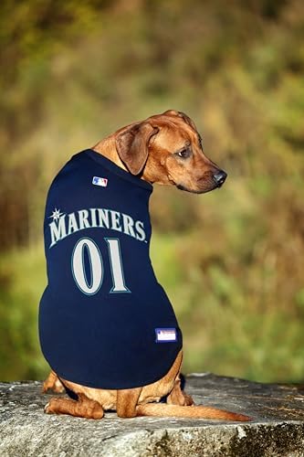 Official MLB Seattle Mariners Pet Jersey for Dogs & Cats, Size X-Large - Stylish Baseball Jersey for Your Furry Fan- Show Off Team Spirit with The Perfect Fan Apparel Gear for Pet, Dog & Cat - Image 3