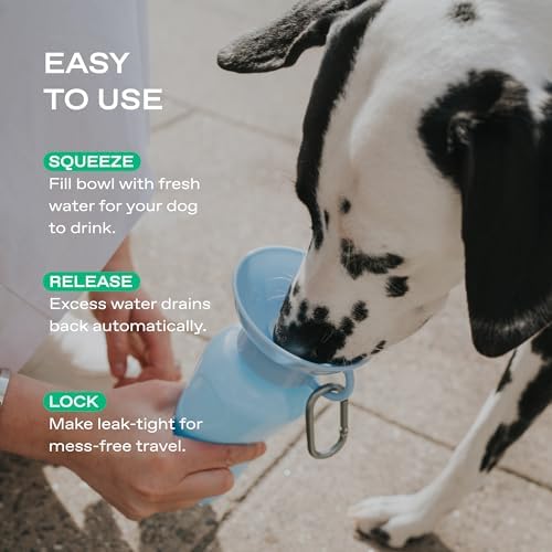 Springland 22oz Classic Portable Dog Water Bottle with Built-in Bowl, Gray - Image 4