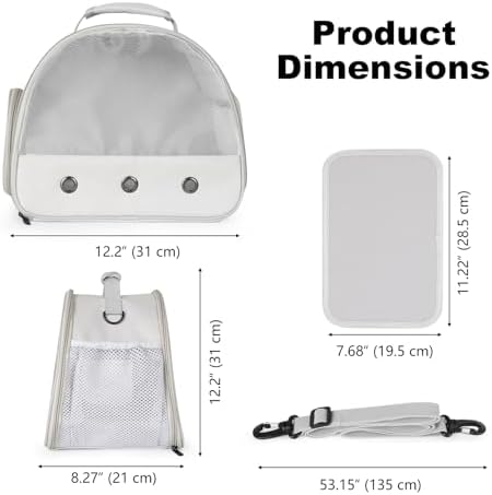 Ventilation Lizard Carrier for Bearded Dragon,Guinea Pig Carrier,Guinea Pig Carrier for 2,Reptile Travel Carrier for Lizards Sugar Glider Hedgehog Rat Parrot Birds,Airline Approved - Image 2