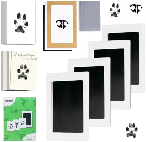 DeerZone Inkless Paw Print Kit,Dog Paw Print Kit,Dog Nose Print Kit by PetMemorialGifts