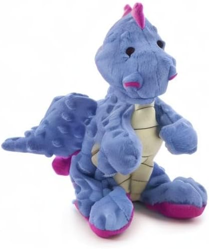 goDog Bubble Plush Dragons Squeaky Dog Toy, Chew Guard Technology - Periwinkle, Large - Image 6