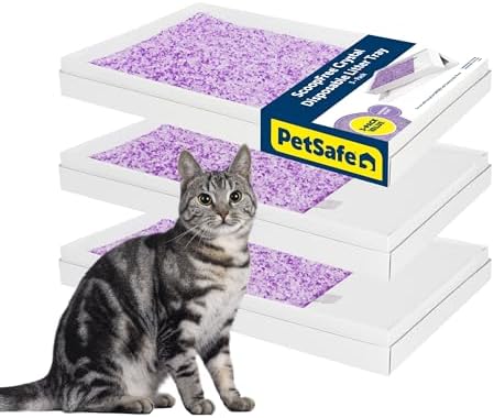 PetSafe ScoopFree Disposable Crystal Litter Tray, Lavender Scent, 3 Pack by PetSafe
