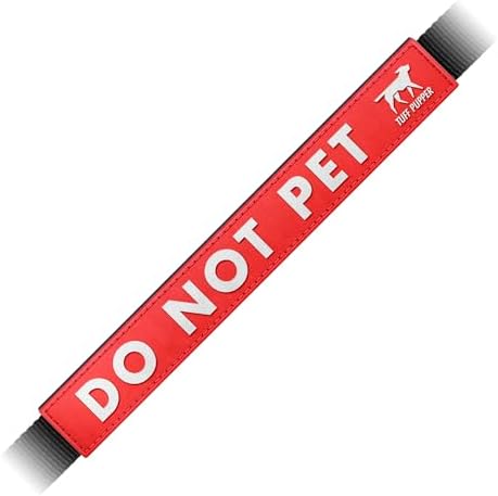 Waterproof Dog Leash Sleeve, Do Not Pet Dual-Sided Message Wrap, 1-Pack by TuffPupper