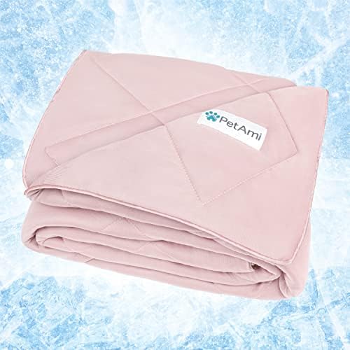 PetAmi Cooling Dog Blanket Lightweight Soft for Large Pet Cat, 60x80 Pink - Image 6