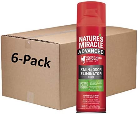 Nature's Miracle Advanced Dog Stain & Odor Eliminator Foam, 17.5 oz (6 Pk) by NaturesMiracle