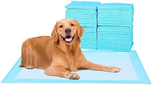 FluffyDream Super Absorbent Waterproof Dog and Puppy Pet Training Pad, Housebreaking Pet Pad,Blue (23.6"x35.4"(60PCS)) by FluffyDream