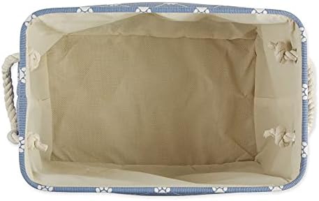 Bone Dry Pet Storage Paw and Bone, Trellis Collection, Small Rectangle, 14x8x9, Stonewash Blue - Image 2