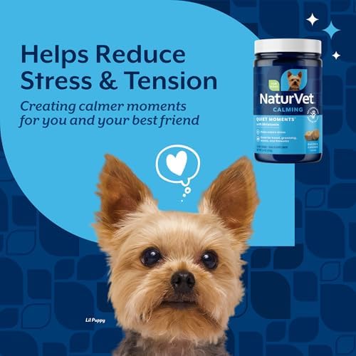 NaturVet Quiet Moments Calming with Melatonin Dog Supplement - 70 Count - Image 3