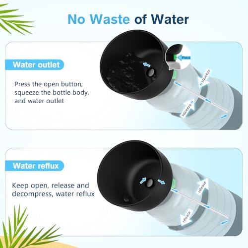 Pecute Upgraded 22 oz Dog Water Bottle with 5 oz Food Container, Portable Dog Travel Water Bottle Dispenser, Leakproof, BPA Free, Lightweight, Pet Water Bottle Bowl for Outdoor Walking Hiking Camping - Image 4