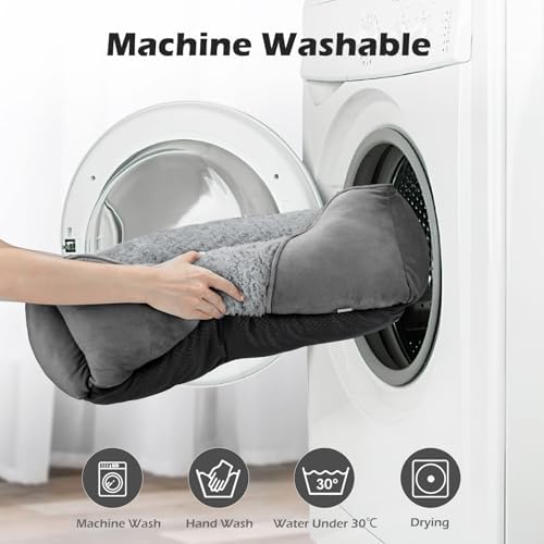 INVENHO Small Dog Bed Rectangle Washable Orthopedic Soft Calming Sleeping Durable Pet Cuddler with Anti-Slip Bottom - Image 6