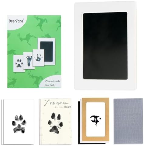 DeerZone Inkless Paw Print Kit,Dog Paw Print Kit,Dog Nose Print Kit by PetMemorialGifts