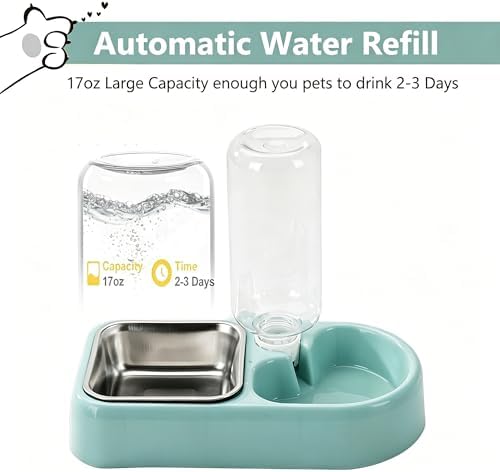 Hanging Dog Bowls, Cage Automatic Cat Food and Water Bowl Set - Image 3