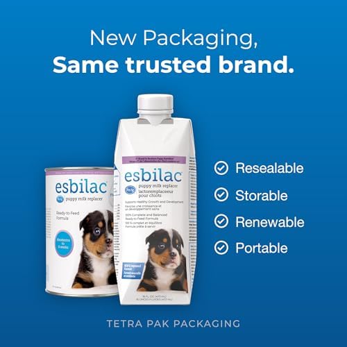 PetAg Esbilac Puppy Milk Replacer Liquid - 16 oz, Pack of 3 - Resealable, Ready-to-Feed Formula with Vitamins for Newborn Puppies to 1 year- Easy to Digest - Storable & Portable - Image 2
