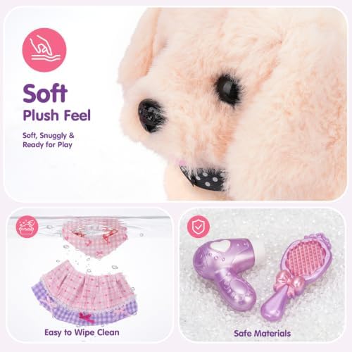 AuntyFey Robot Dog Toy for Kids, Walking Puppy Pet Care Set with Carrier - Image 5