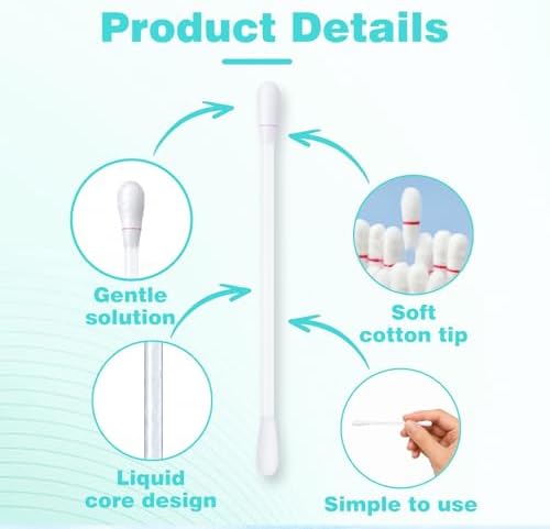 50 Pcs Pet Ear Cleaning Cotton Swabs for Dogs & Cats, Individually Wrapped - Image 2