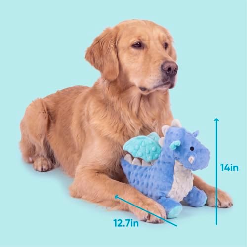 goDog Standing Dragon Plush Squeaky Dog Toy with Chew Guard Technology, Durable Fabric & Built-in Squeaker for Carry & Active Play, Large - Image 7