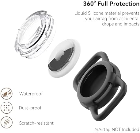 Waterproof AirTag Holder for Dog Collar, Soft Slide-On Dog AirTag Holder - Image 2