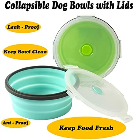 Sturdy Collapsible Dog Bowls, 27 oz 2 Pack - Foldable Silicone Water Food Bowl, Leak-Proof, Ideal for Large Dogs & Outdoor Travel - Image 4