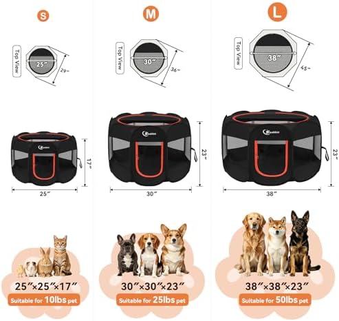 Siedihit Dog Playpen, Puppy Pet Playpens Indoor for Medium Dogs Tent - Image 2