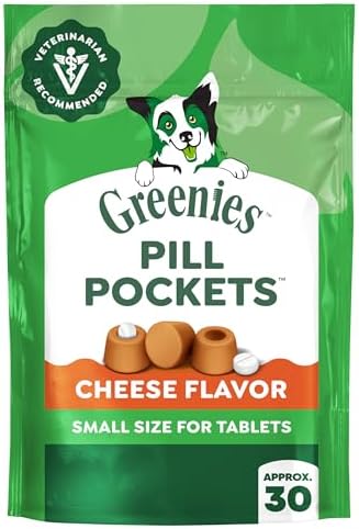 Greenies Pill Pockets Small Dog Treats, Cheese Flavor, 3.2 oz, 6-Pack by GREENIES