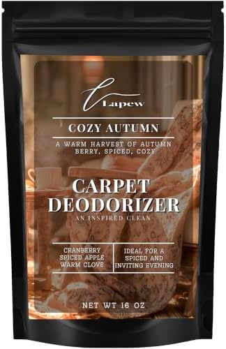 Lapew Cozy Autumn Carpet Deodorizer Powder - Pet Safe Freshener for Vacuuming | Scented Odor Eliminator for Home | 16 oz by Lapew